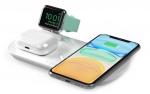 Deppa Беспроводная зарядная панель 3 в 1 Для IPhone, Apple Watch, Airpods (24010), White